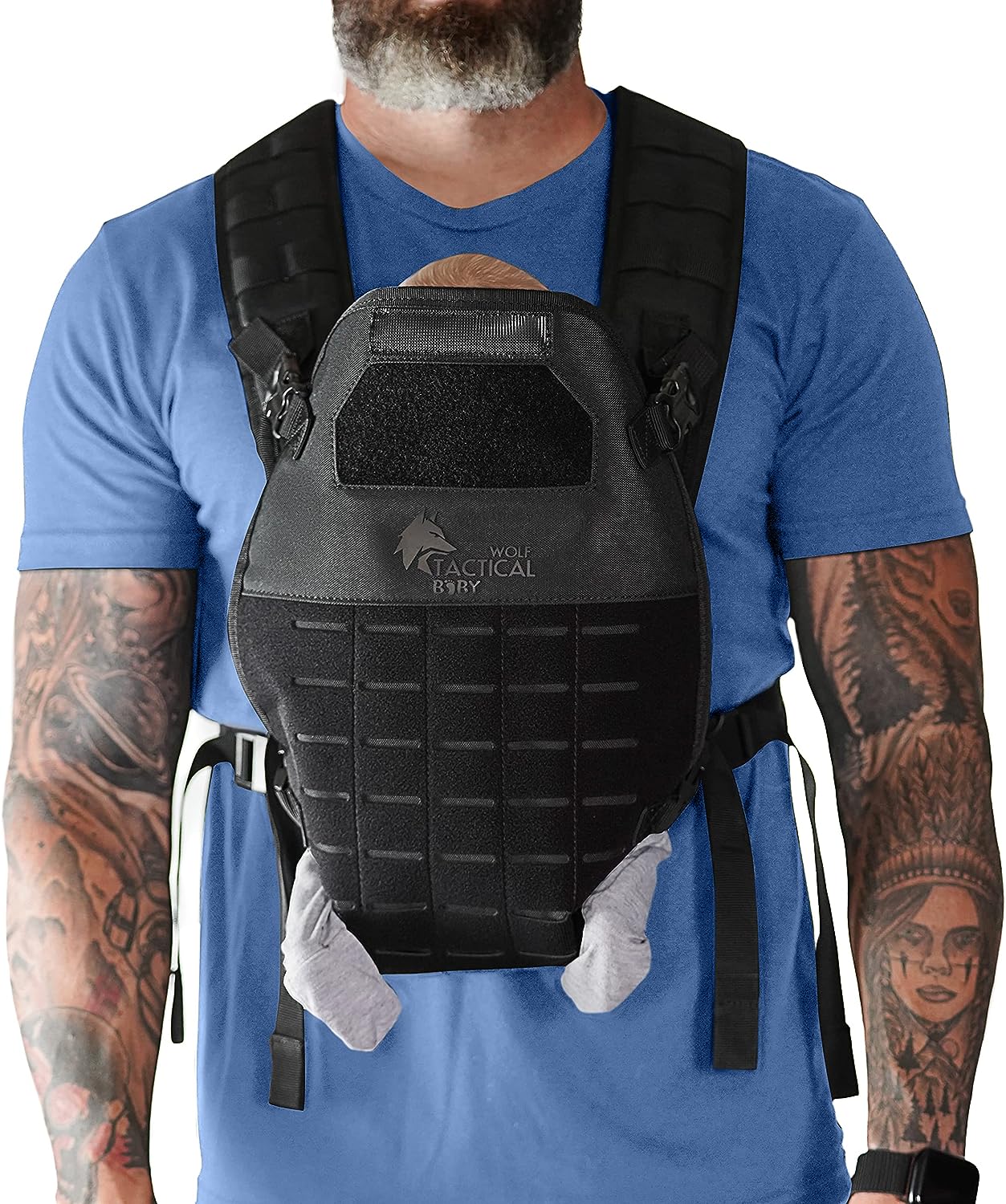 WOLF TACTICAL Baby Carrier for Men - Dad Baby Carrier Military Mens Baby Carrier for Infants and Toddlers