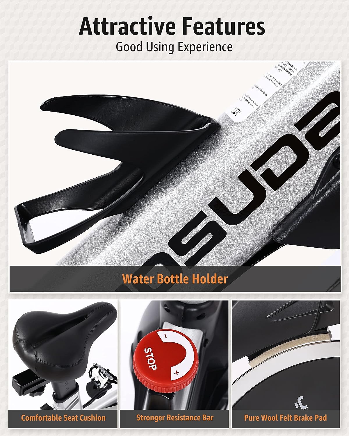 YOSUDA Indoor Cycling Bike/Magnetc Stationary Bike - Cycle Bike with Ipad Mount  Comfortable Seat Cushion